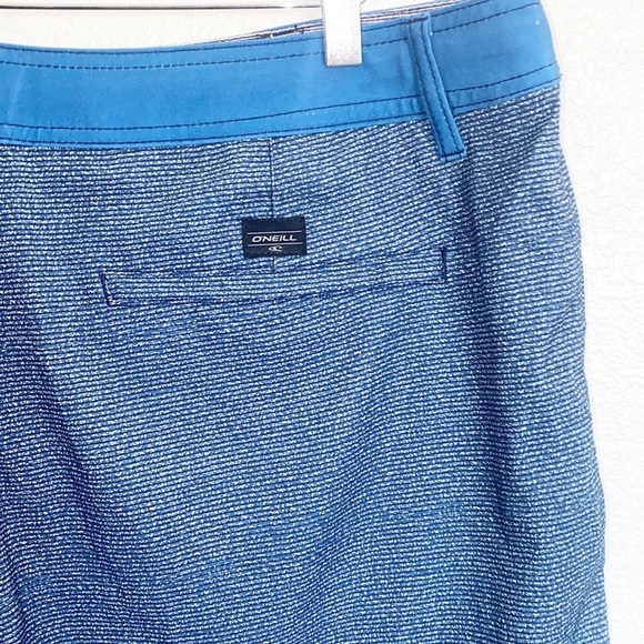 O'neill Hybrid Blue Striped Colorblock Size 40 Swim Trunks Board Shorts - Picture 7 of 16